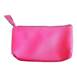Neiman Marcus Zippered Makeup Pouch Fushia